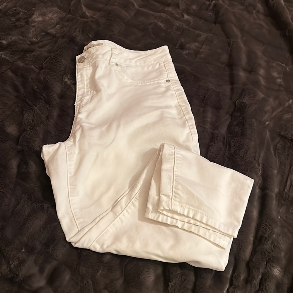 D.jeans White Cropped Jeans